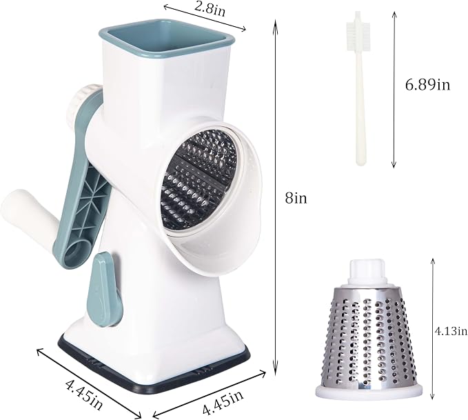 White Rotary Cheese Grater - Image 2