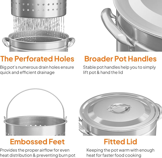 Bonnlo 62QT Stainless Steel Stock Pot - Image 5