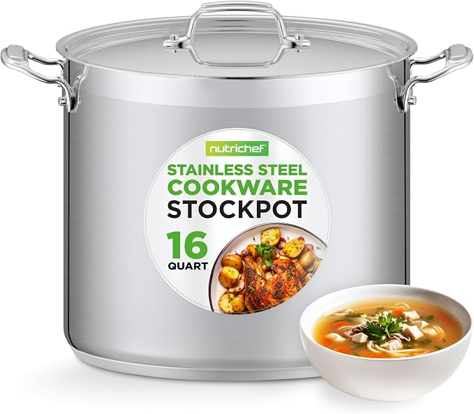 NutriChef 16-Quart Stainless Steel Stockpot by NutriChef%E2%84%A2Kitchen