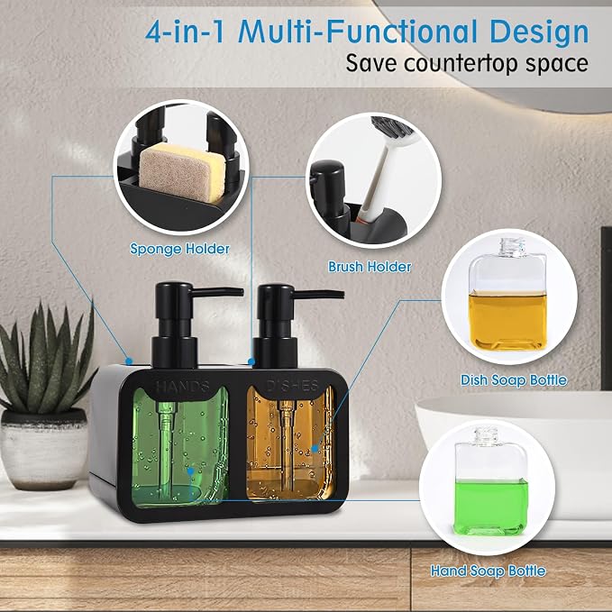Kitchen Soap Dispenser Set, - Image 2