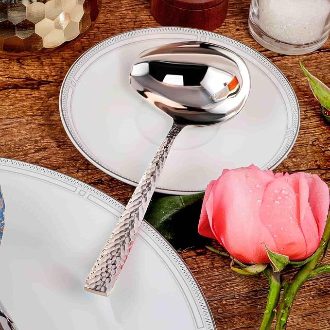 KEAWELL Louis Hammered 18/10 Stainless Steel Sauce Ladle - Image 5