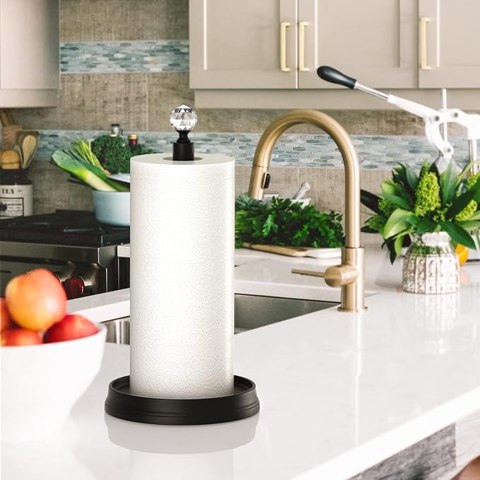KASUNTO Paper Towel Holder, Steel Paper Towel Holder Countertop - Image 6