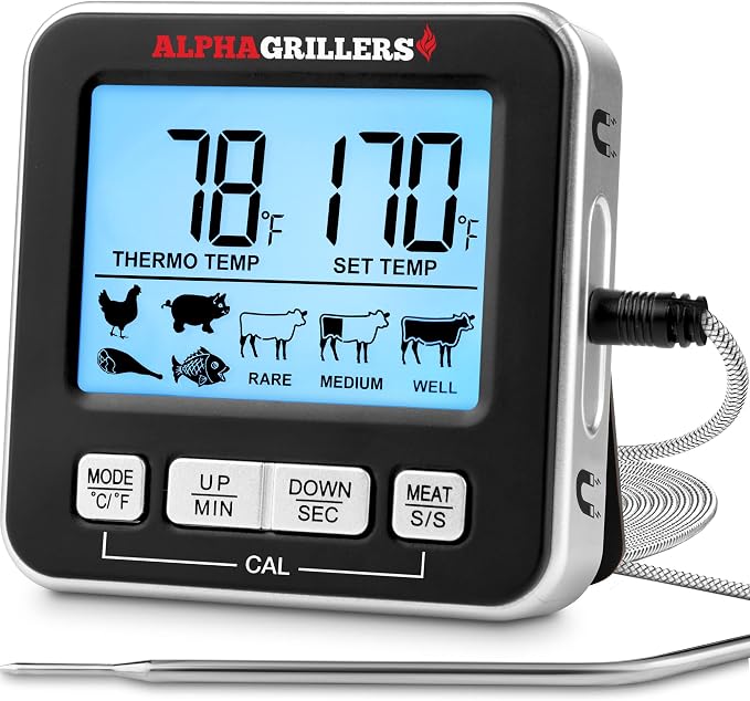 Alpha Grillers Meat Thermometer Digital by AlphaGrillers