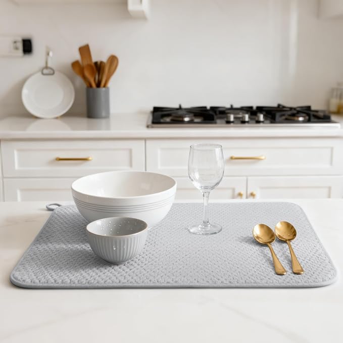 2-pack 24"x17" XL size microfiber dish drying mats - Image 5