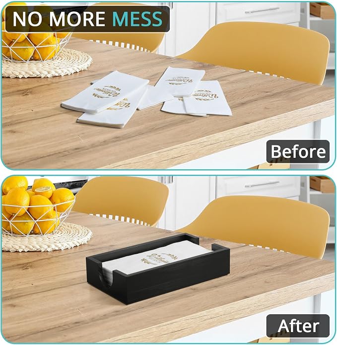 Napkin Holder for Bathroom, Wooden Guest Towel Holder Tray for Bathroom - Image 4