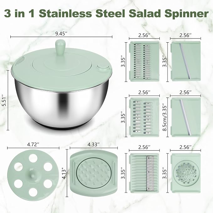 Unokit Stainless Steel Salad Spinner - Image 2