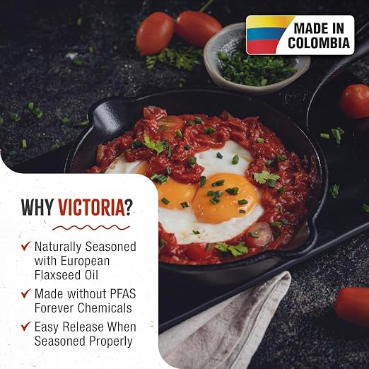 Victoria 6.5-Inch Cast Iron Skillet, Pre-Seasoned Cast-Iron Frying Pan - Image 2