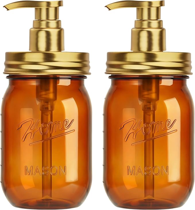 Amolliar Plastic Mason Jar Soap Dispenser by Amolliar