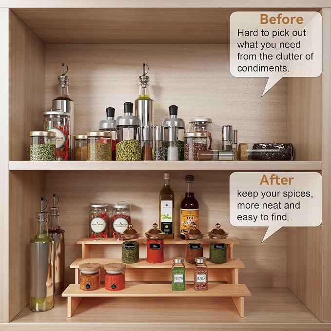 JinDoWin 3 Tiered Spice Rack Organizer - Image 4