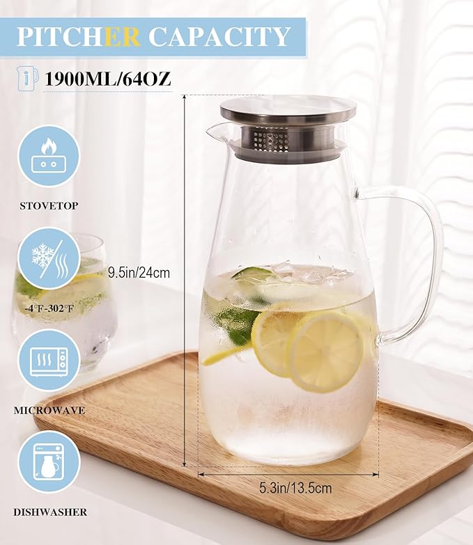 LUNA & MANTHA Glass Pitcher - Image 2