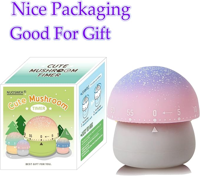 Mechanical Kitchen Timer, Cute Mushroom Timer - Image 6