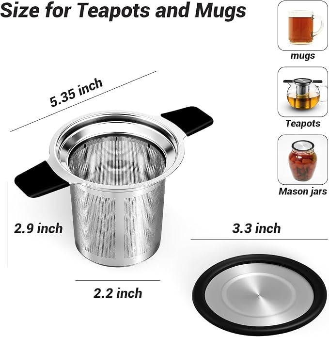 Tifanso Stainless Steel Tea Infuser Steeper Strainer - Image 2