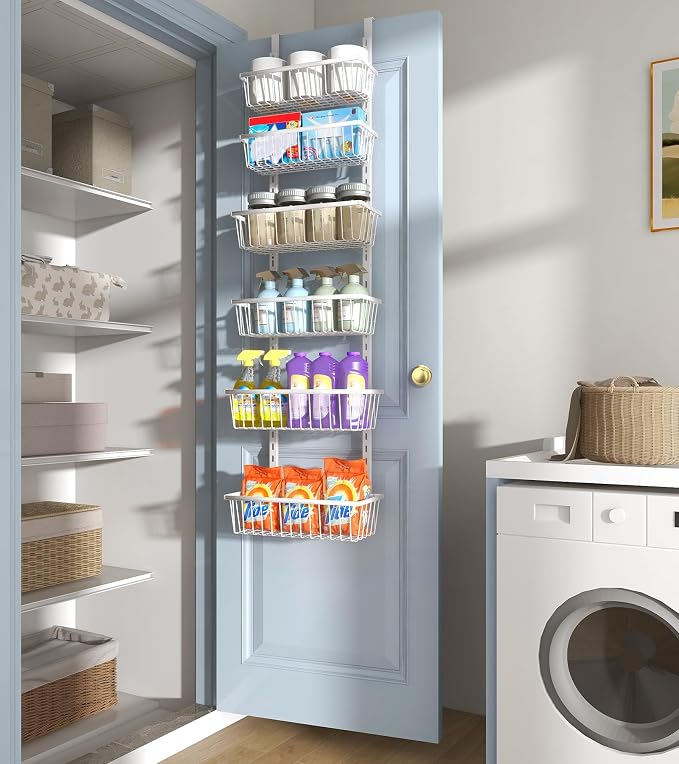 Mefirt 12 Inch Wide Narrow Over The Door Pantry Organizer, Pantry Organization - Image 8