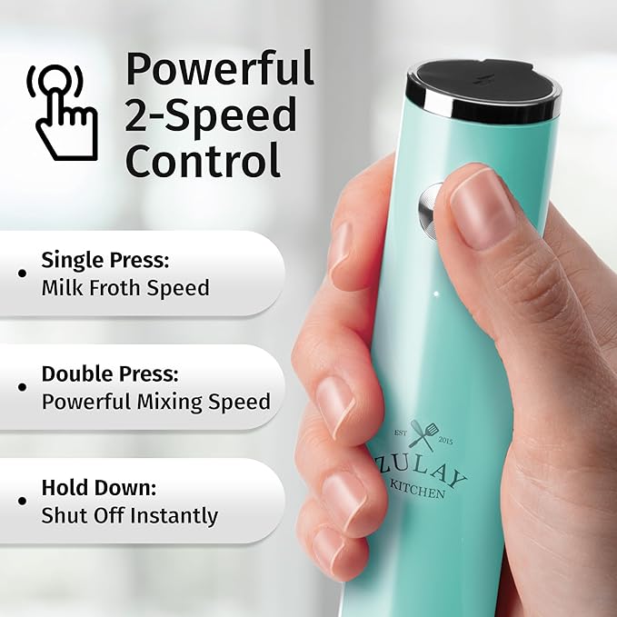 Zulay Kitchen Rechargeable Milk Frother Handheld Lux - Image 4