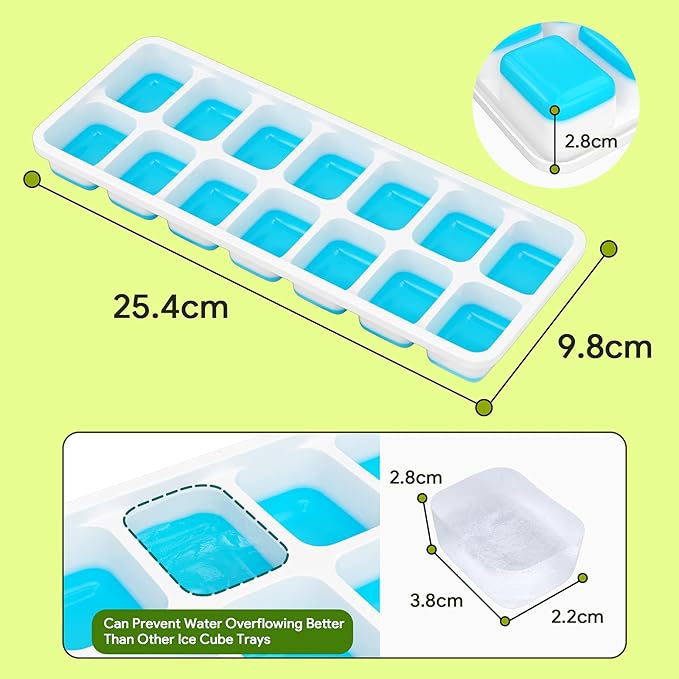 Ice Cube Trays 4 Pack, Airabc Silicone - Image 5