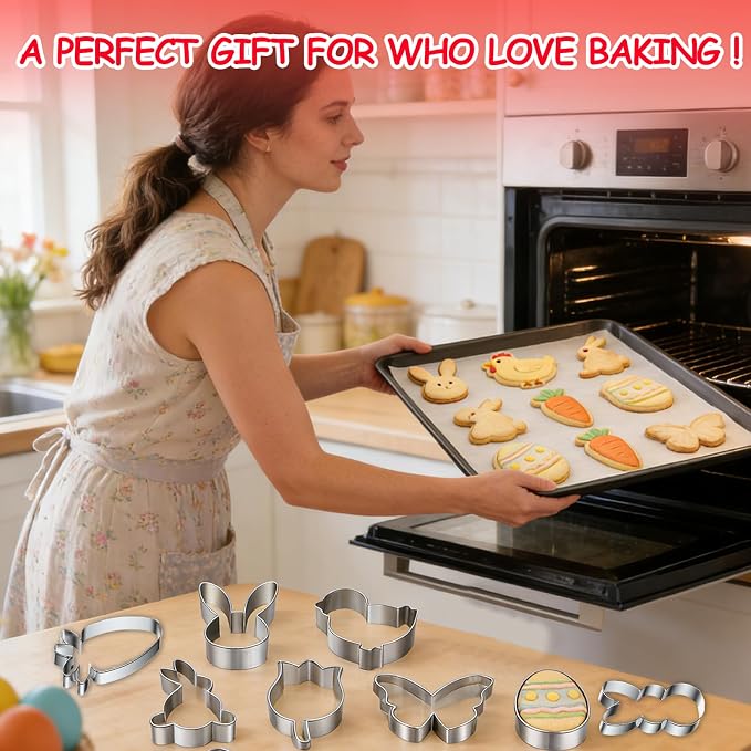 Easter Cookie Cutters Bunny Carrot Tulip Butterfly Chick Egg Biscuit - Image 5