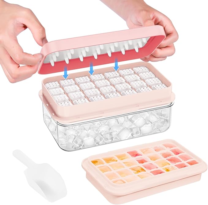 Ice Cube Tray with Lid and Bin, Ice Trays by PHINOX