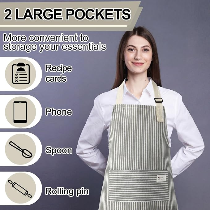 Janmercy 24 Pcs Aprons for Women Men - Image 3