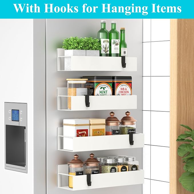 HuggieGems 4 Pack Magnetic Spice Storage Rack Organizer - Image 2