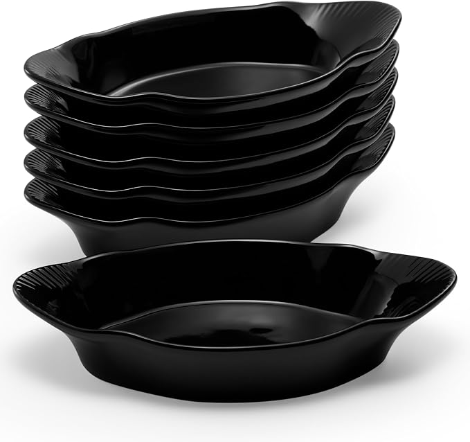Au Gratin Baking Dishes, for Casseroles, Lasagna & Cobblers, Individual Serving by Kook