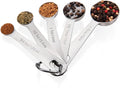 Doosu Measuring Spoons Set of 5-18/8 Stainless Steel Heavy Duty Teaspoons by Doosu