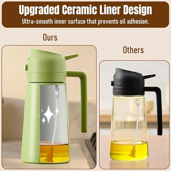 PARACITY 2 in 1 Oil Dipenser Bottle, Stainless Steel - Image 3