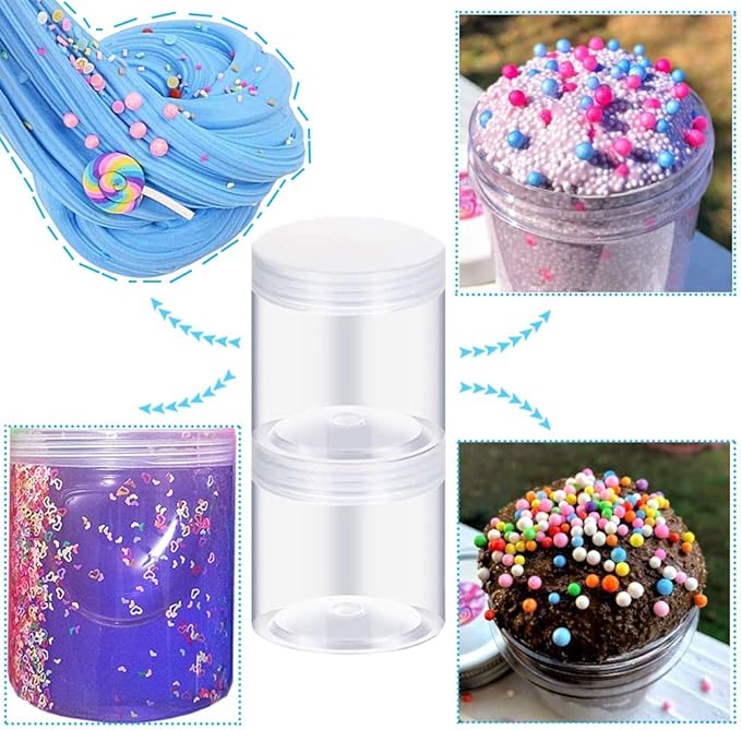 15 Pack 6oz Clear Plastic Jars Wide-mouth Storage Containers, Refillable Empty - Image 3