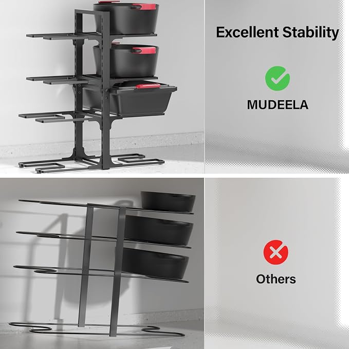 MUDEELA Pots and Pans Organizer under Cabinet 20.8" Height, Heavy Duty - Image 4