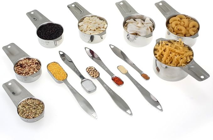 13-piece Measuring Cups and Spoons Set, 18/8 Stainless Steel Heavy Duty - Image 8