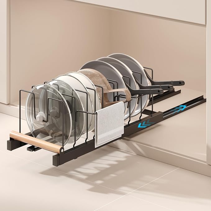 Magheo Pull Out Pots and Pans Organizer Under Cabinet by COMFORTYOURHOME