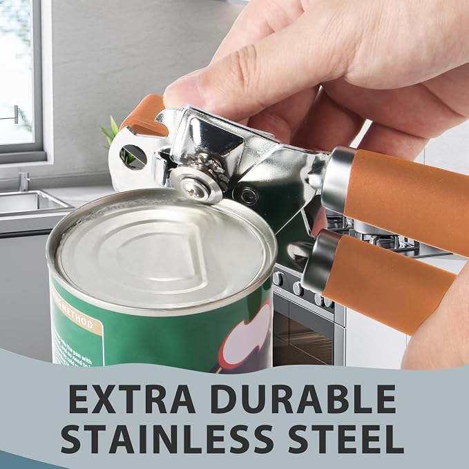 Safring Can Opener Manual, Heavy Duty Handheld Strong Can Opener - Image 4