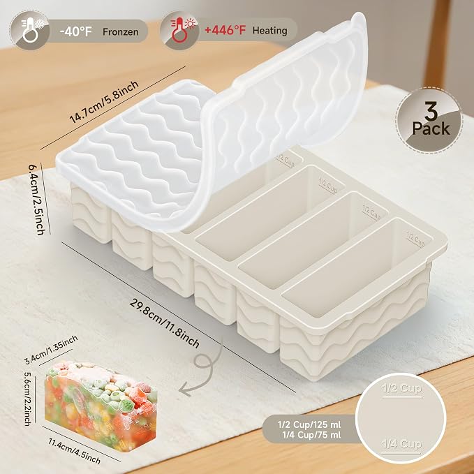 3-Pack Silicone Freezer Trays - Image 6