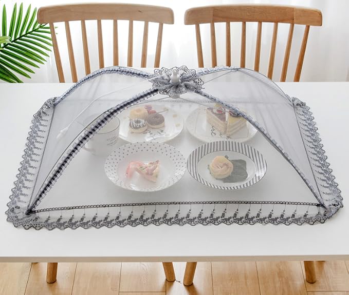 Wuyue Hua40X50cm Large Premium Pop-Up Mesh Screen Food Cover Tent Umbrella - Image 4