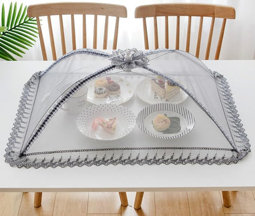 40cmx50cm Large Premium Pop-Up Mesh Screen Food Cover Tent Umbrella, Reusable - Image 2