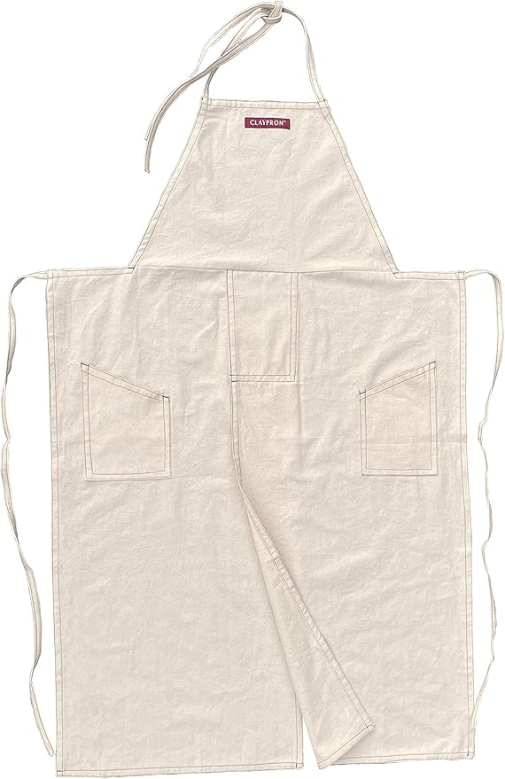 OATMEAL, the original split overlapped apron by Claypron