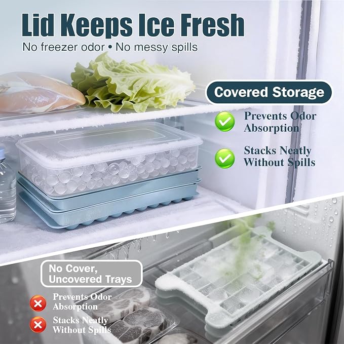 WIBIMEN Mini Ice Cube Trays, 0.55” Tiny Pebble Ice - Image 7