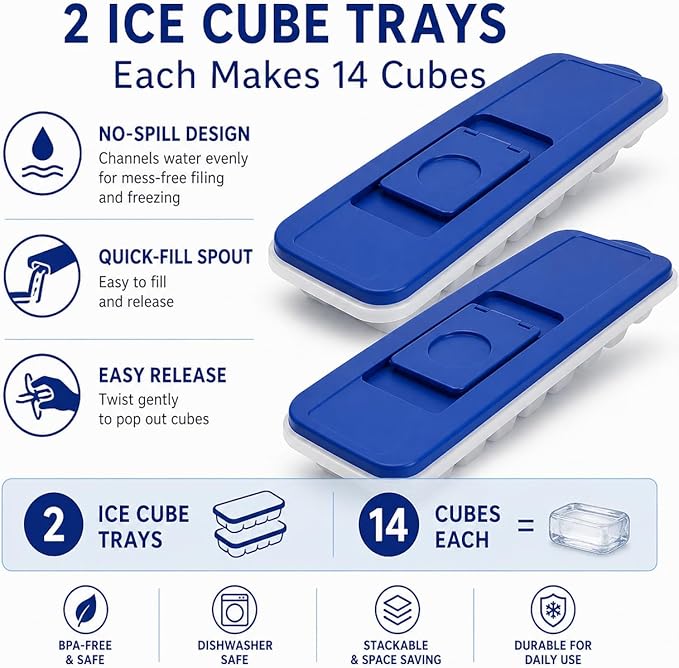 2-Pack No-Spill Ice Cube Trays - Image 2