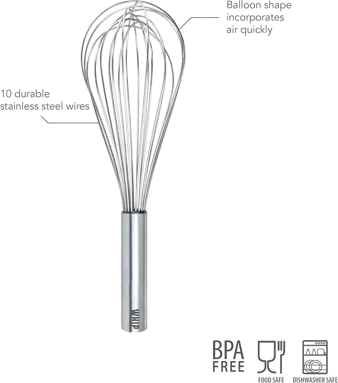 Tovolo Balloon Whisk Stainless Steel 11 in Whip Whisk - Image 2