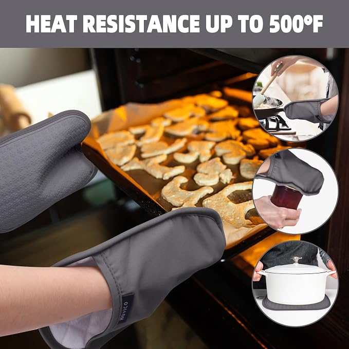 Hovico 2PCS Silicone Pot Holders, Oven Mitts Heat Resistant Hot Pads - Image 5