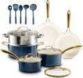 Gotham Steel 15 Pc Ceramic Pots and Pans Set Non Stick, Kitchen Cookware Sets by GothamSteel