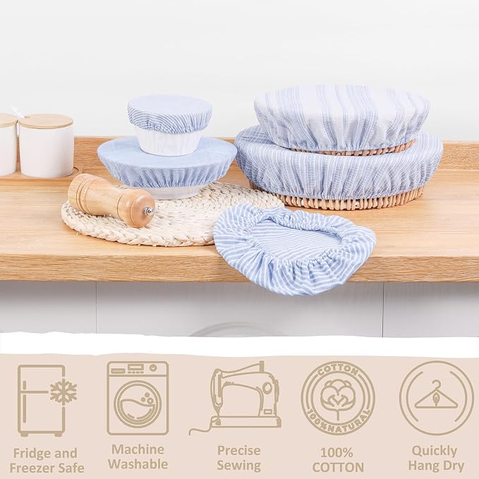 Reusable Bowl Covers, 5 Size Stretch Cloth Bowl Covers - Image 2