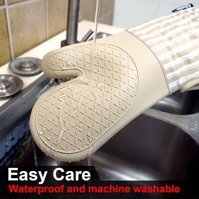 Alselo Silicone Oven Mitts Heat Resistant 932℉ - Image 7