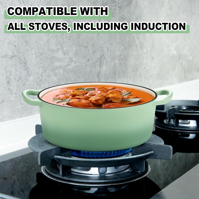 E-far 5QT Oval Dutch Oven Pot - Image 4