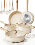 Astercook Pots and Pans Set Non Stick, Ceramic Cookware Set Non Toxic by Astercook