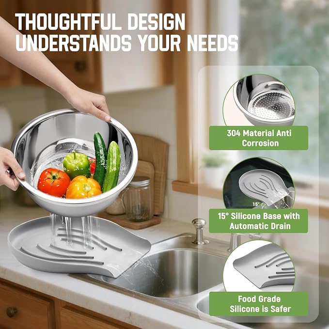 304 Stainless Steel Colander - Image 7