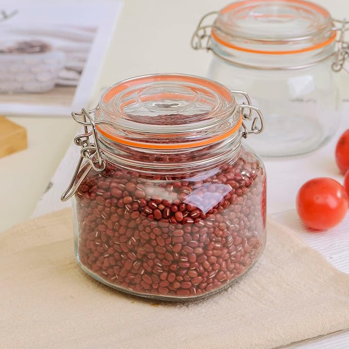 Hovico 25 oz Glass Jars With Airtight Lids And Leak Proof Rubber Gasket - Image 3