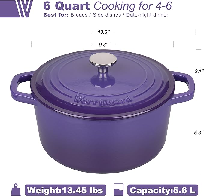 VORRINGARD Enameled Cast Iron Dutch Oven Pot - Image 2