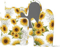 Yellow Sunflower Oven Mitts Pot Holders Set Silicone Heat Resistant Sunflowers by LONSANT