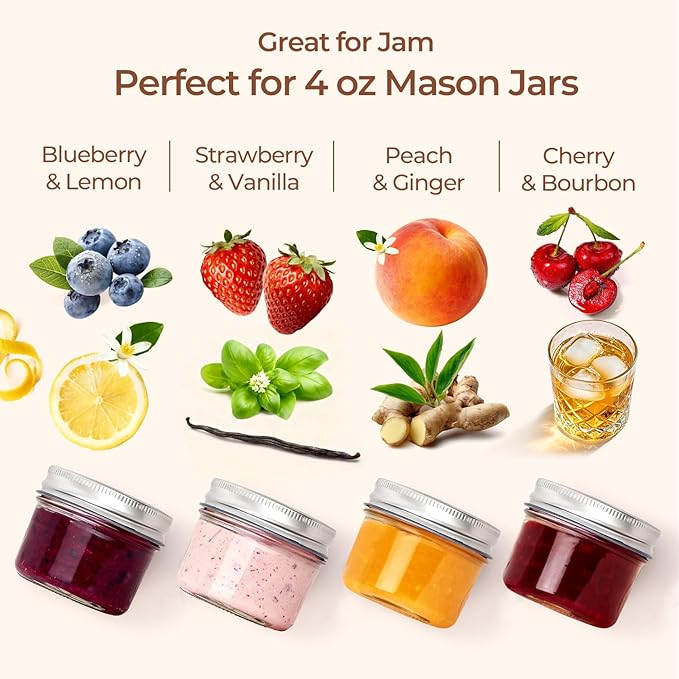 ComSaf Small Regular Mouth Mason Jars Bulk 4oz 24PCS Mini Mason Containers - Image 5