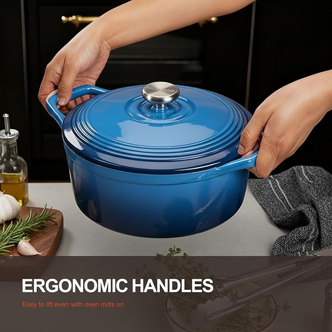 Overmont Enameled Cast Iron Dutch Oven - Image 3